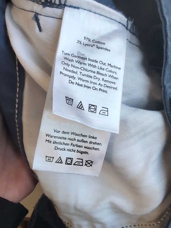 Eddie Bauer Legend Wash Stretch Dark Blue Curvy Fit Cropped Pants Size 14 Tall - Picture 8 of 8